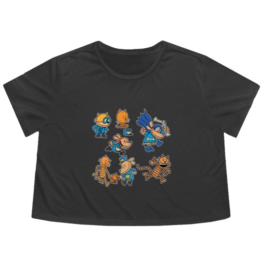Discover Dog Man Flowy Cropped Tees