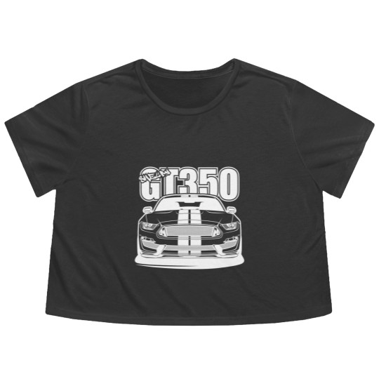 Discover Shelby GT350 - Black Print Flowy Cropped Tees