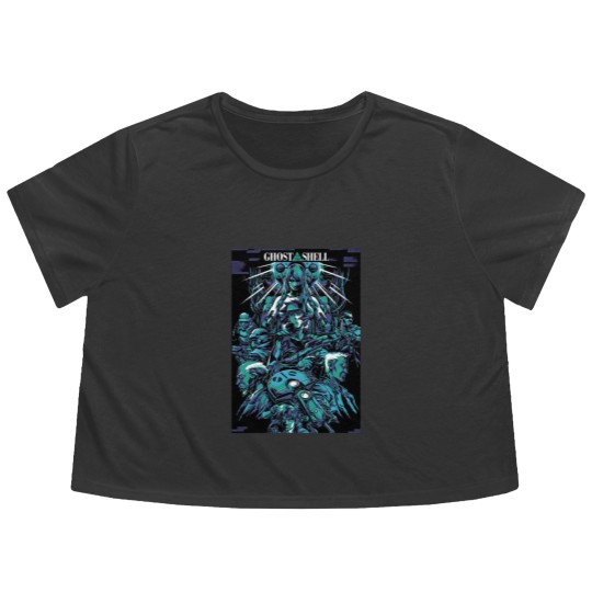 Discover Ghost In The Shell Flowy Cropped Tees