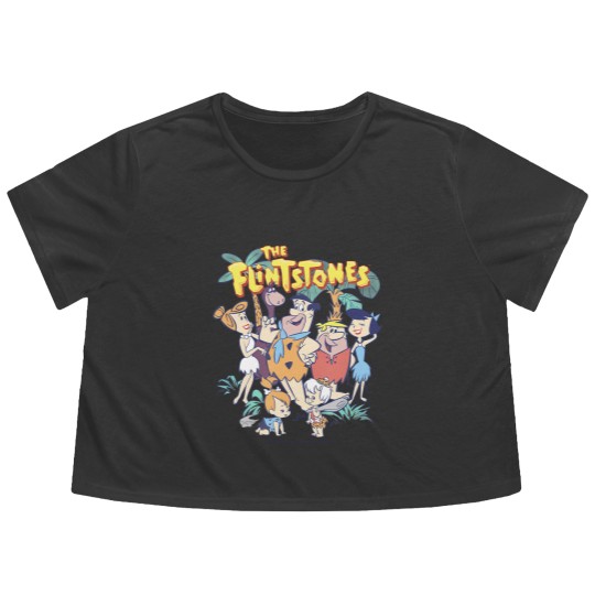 Discover the flintstones the rubbles happy families vintage shot Flowy Cropped Tees