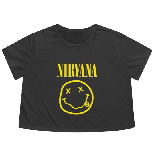 Discover Nirvanaa Yellow Smiley Flowy Cropped Tees