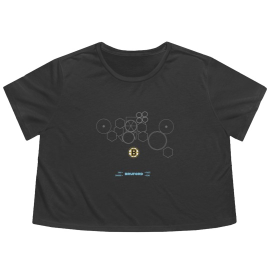 Discover Legendary Drummers - Bill Bruford Flowy Cropped Tees