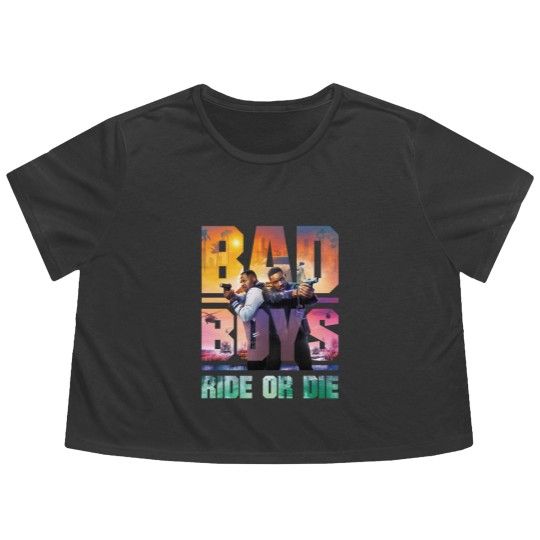 Discover Bad Boys Ride or Die (2024) Movie Flowy Cropped Tees, Bad Boys 4 Flowy Cropped Tees