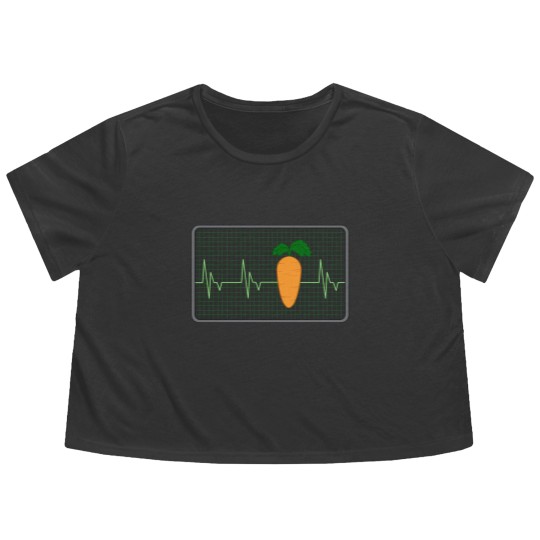 Discover Carrot Hearbeat Cool Carrot Design Flowy Cropped Tees