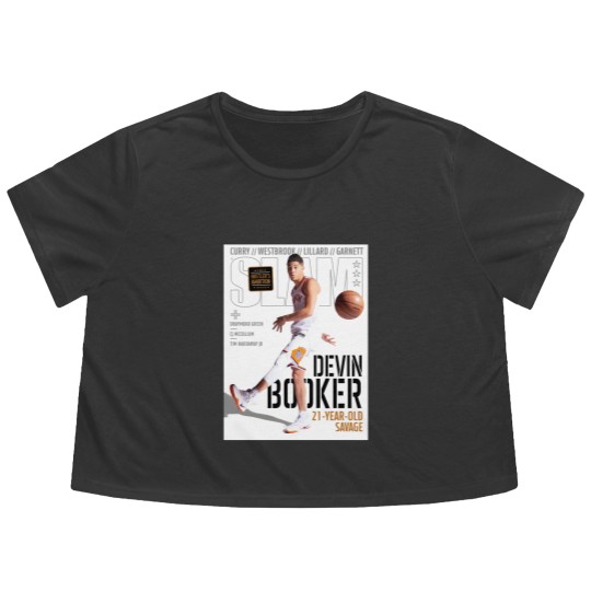 Discover Devin Booker SLAM Poster Flowy Cropped Tees, Devin Booker Magazine Flowy Cropped Tees