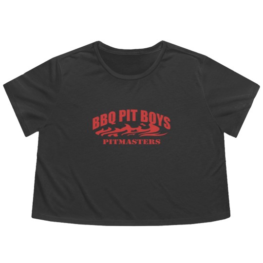 Discover Bbq Pit Boys Pitmasters  Logohellip Flowy Cropped Tees