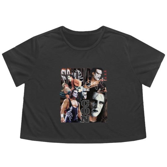 Discover Sting Wrestling Flowy Cropped Tees Freakin Wrestler Retro Vintage Flowy Cropped Tees