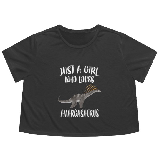 Discover Just A Girl Who Loves Amargasaurus Dinosaur Flowy Cropped Tees