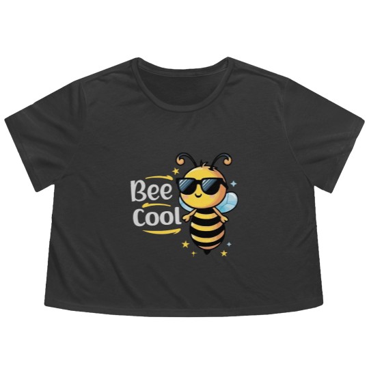 Discover Bee Bee Cool  Bee Flowy Cropped Tees