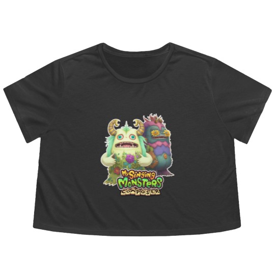 Discover my singing monsters, rare wubbox, my singing monsters monsters, my singing monsters wubbox Flowy Cropped Tees
