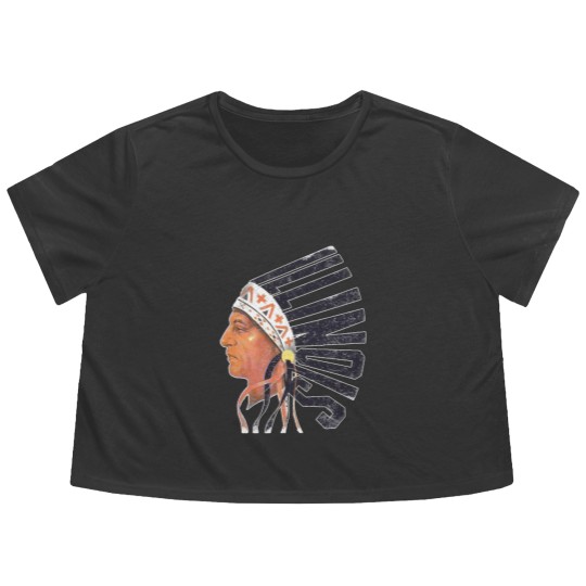 Discover Illinois Old University Flowy Cropped Tees