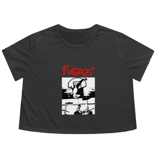 Discover Fugazi Hardcore - Ring Basket Show Flowy Cropped Tees