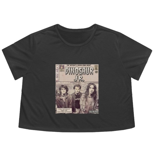 Discover Dinosaur Jr. Comic 90s Flowy Cropped Tees, Dinosaur Jr Flowy Cropped Tees Fan Gifts, Dinosaur Jr Vintage Flowy Cropped Tees