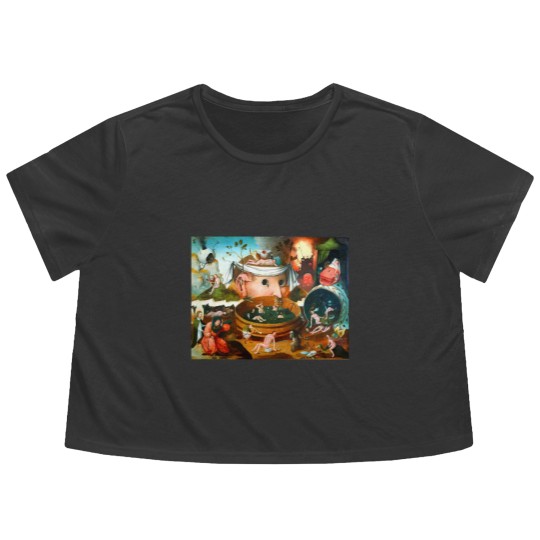 Discover The Vision of Tondal Hieronymus Bosch Flowy Cropped Tees
