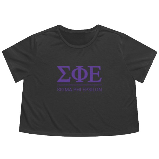 Discover Sigma Phi Epsilon | Badge Flowy Cropped Tees
