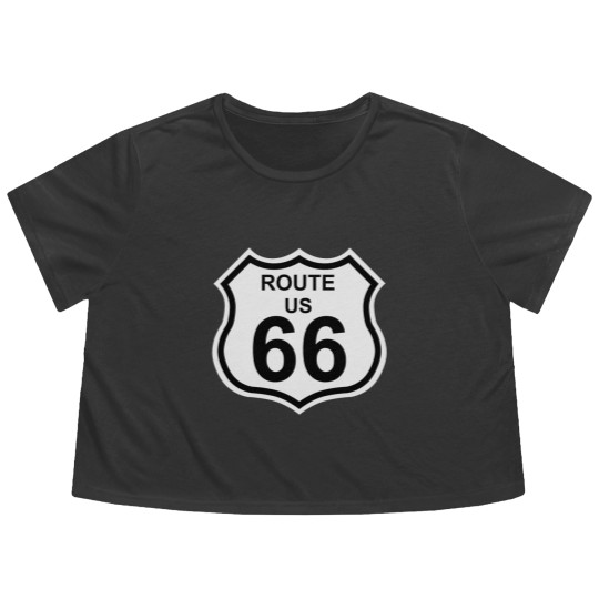 Discover route 66 Flowy Cropped Tees