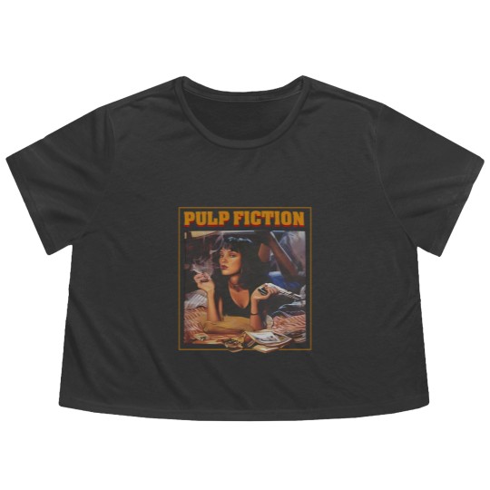 Discover Pulp Fiction Flowy Cropped Tees, Vintage Quentin Tarantino Pulp Fiction Flowy Cropped Tees