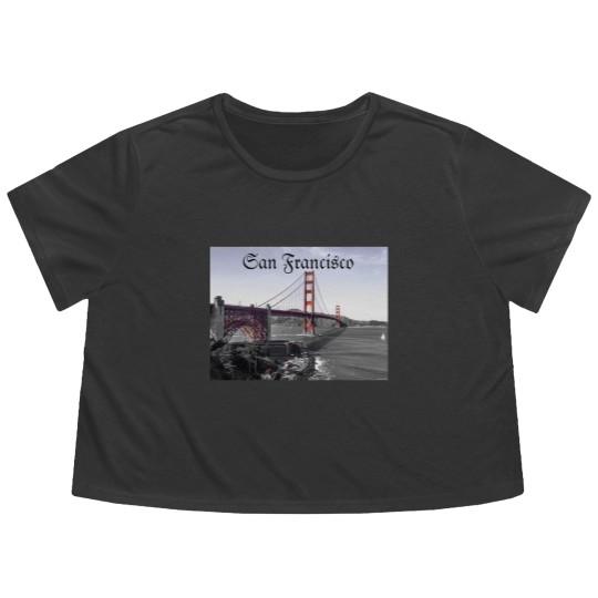 Discover San Francisco Flowy Cropped Tees