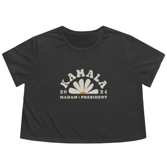 Discover Kamala Harris 2024 Madam President Flowy Cropped Tees Feminist Flowy Cropped Tees KAMALA Flowy Cropped Tees Vote Harris Cool