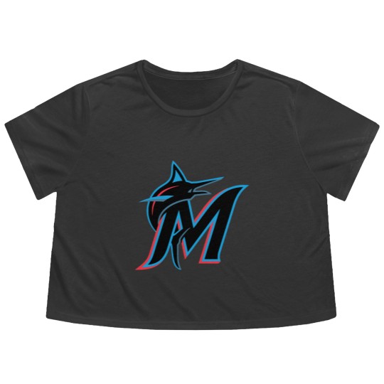 Discover The Miami Marlins Baseball Team Flowy Cropped Tees