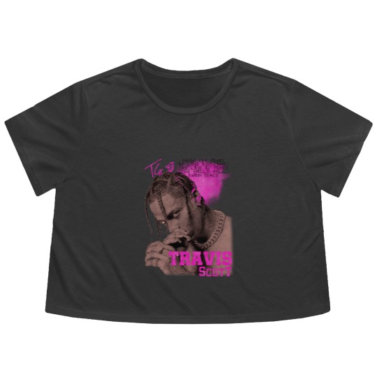 Discover Vintage Travis Flowy Cropped Tees, Retro 90s Travis Rapper Flowy Cropped Tees