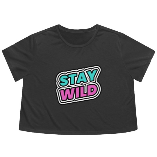 Discover Stay Wild Stay Wild Flowy Cropped Tees