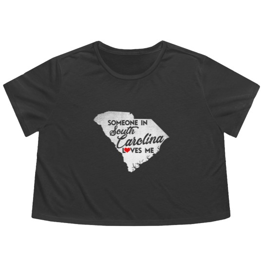 Discover Someone In South Carolina Loves Me South Carolina Flowy Cropped Tees