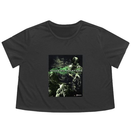 Discover 2009 Call of Duty Modern Warfare 2 IW Promo Vintage Y2K Flowy Cropped Tees