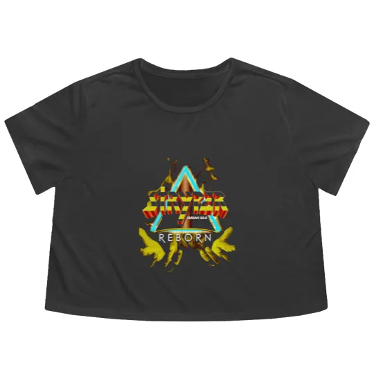 Discover Stryper N55 gt;gt;gt;lt;lt;lt; stryper Flowy Cropped Tees
