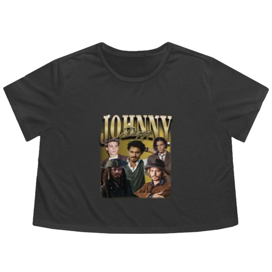 Discover Maglietta Johnny Depp retr, Johnny Depp pirata Flowy Cropped Tees