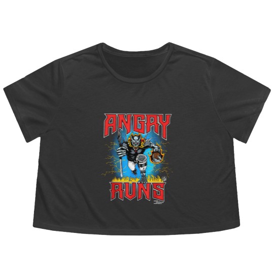 Discover Angry Runs Flowy Cropped Tees, Angry Runs 2023 Tour Flowy Cropped Tees