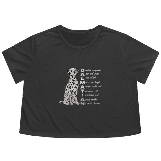 Discover Dalmatian Pet Meaning Dalmatian Mom Dalmatian Dad Distressed Flowy Cropped Tees