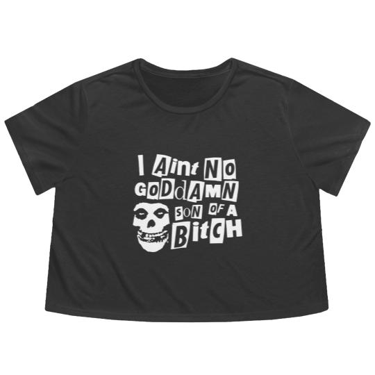 Discover Misfits Flowy Cropped Tees | Rock Music Flowy Cropped Tees | Hybrid Moments | The Misfits Box Set | Misfits Merch | Hooded Flowy Cropped Tees