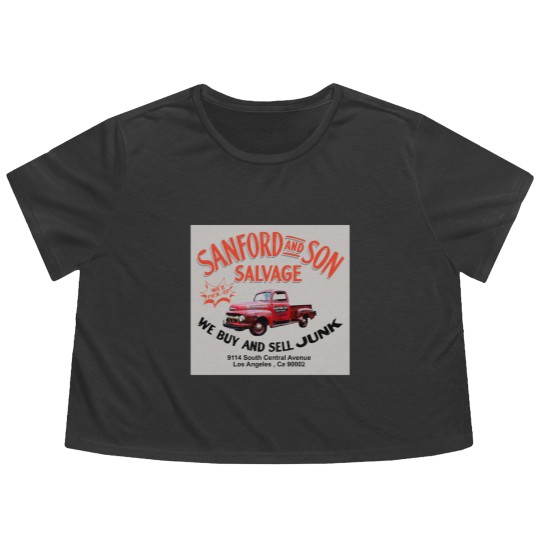 Discover Sanford and Son Salvage Worn Truck Flowy Cropped Tees