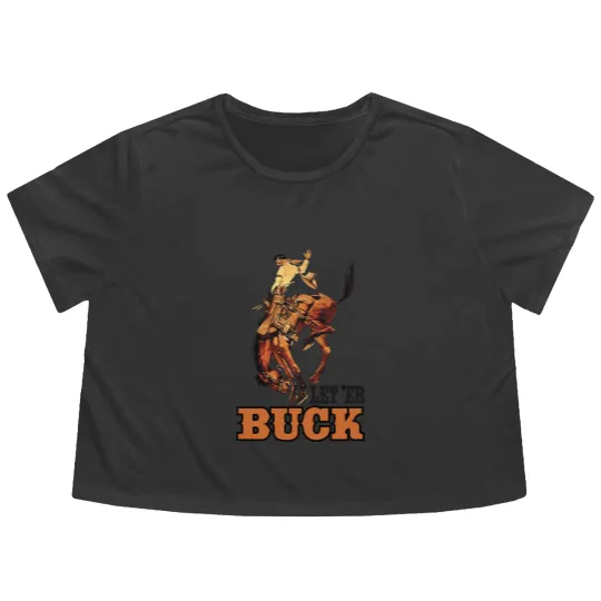 Discover Pendleton Oreon Let 'Er Buck Sticker Flowy Cropped Tees