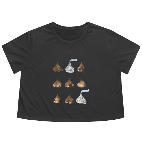 Discover Hersheys Kisses Multiple Grid Design Flowy Cropped Tees