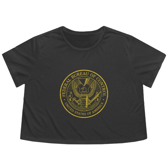 Discover Federal Bureau of Control  Control Game Logo  Distressed Logo Flowy Cropped Tees