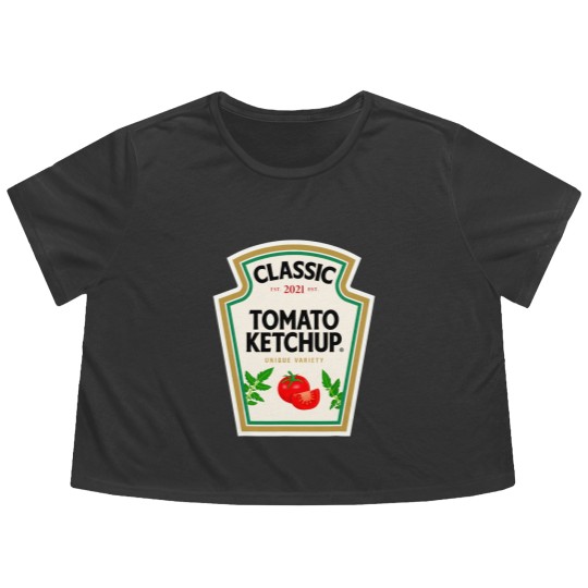 Discover Ketchup Halloween Costume Tomato Matching Halloween Ketchup Flowy Cropped Tees