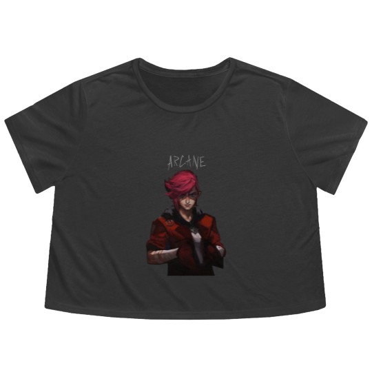 Discover League Of Legend Arcane Vi Flowy Cropped Tees