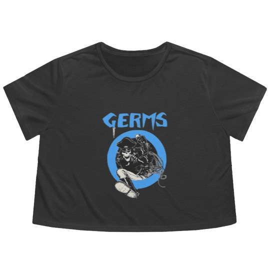 Discover The Germs Band Logo Flowy Cropped Tees