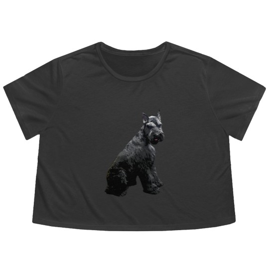 Discover Giant Schnauzer Flowy Cropped Tees