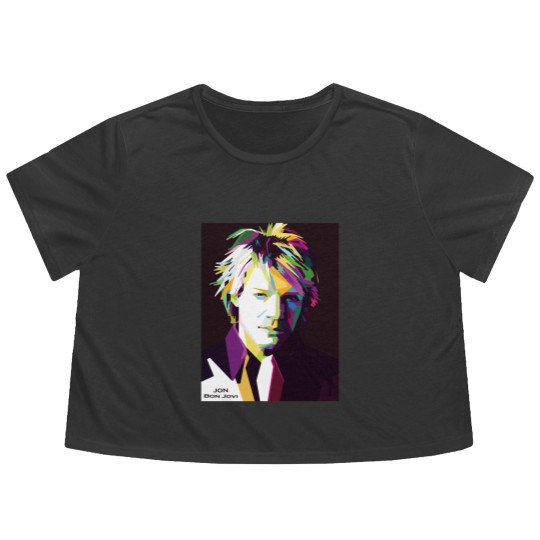 Discover bon jovi Flowy Cropped Tees