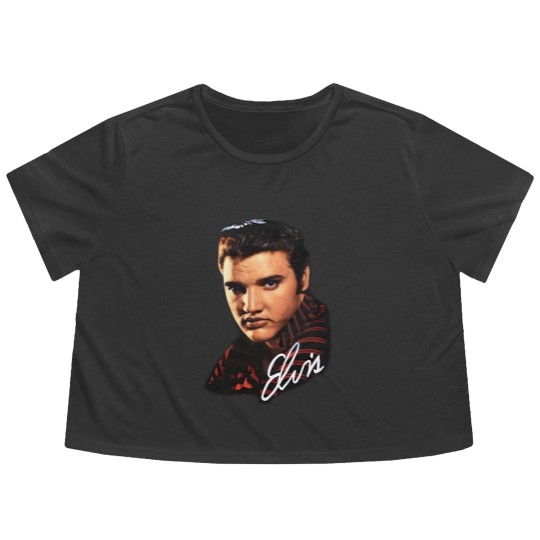 Discover Vintage Elvis Presley Flowy Cropped Tees 90s Band Flowy Cropped Tees Big Face Grail