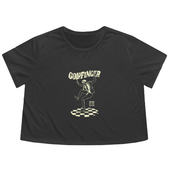 Discover Goldfinger band Flowy Cropped Tees
