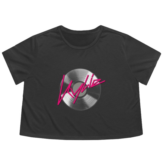 Discover Kylie Minogue  record silver Flowy Cropped Tees