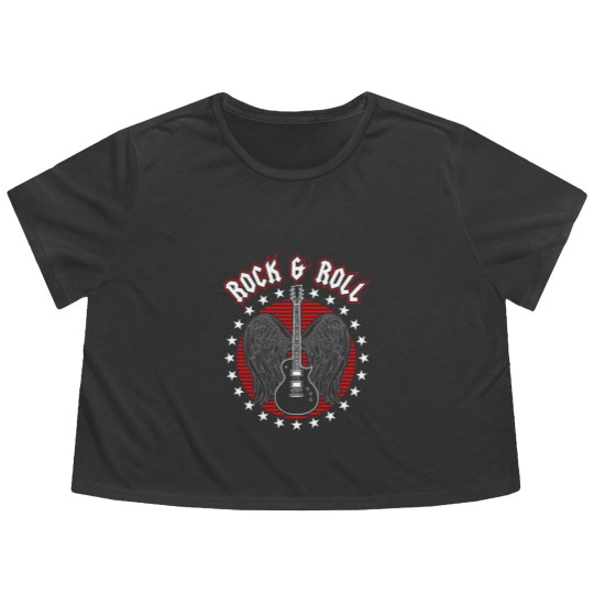 Discover Rock and Roll Rock 'n Roll Music Concert Flowy Cropped Tees