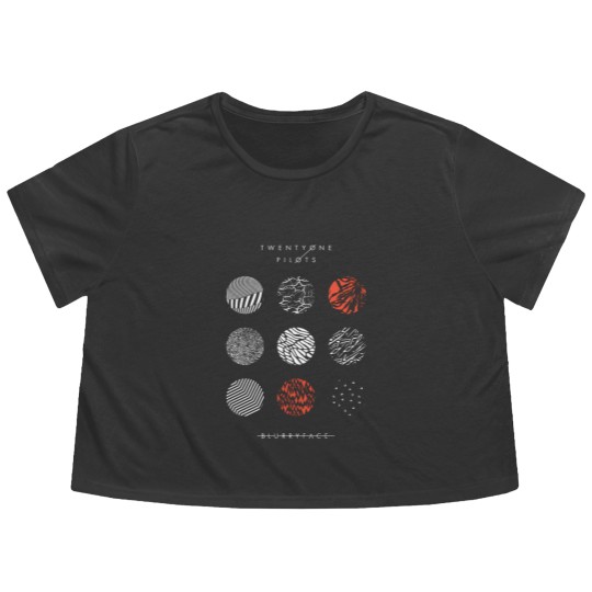 Discover Pilotss band blurryface album logo Flowy Cropped Tees