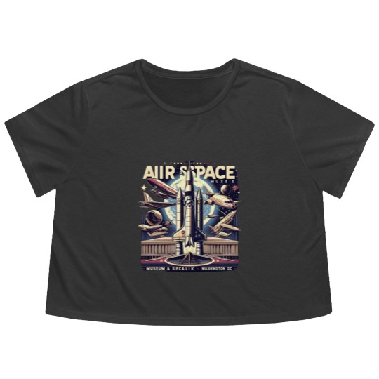 Discover Air and Space Museum Washington DC Classic Flowy Cropped Tees