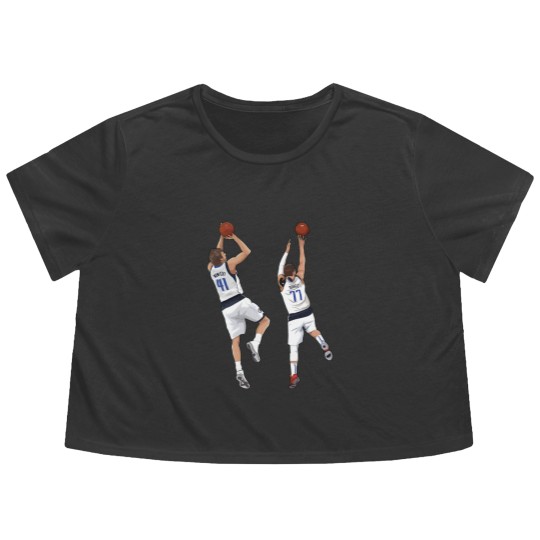 Discover Luka Doncic x Dirk Nowitzki Flowy Cropped Tees