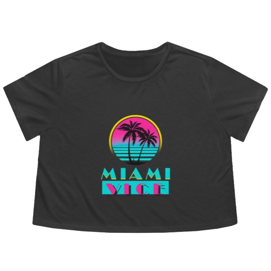 Discover Miami Vice Flowy Cropped Tees
